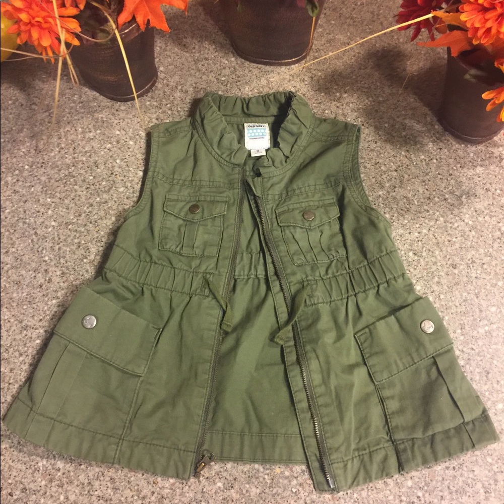 Green cargo vest